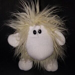 VTG Chrisha Playful Plush Yellow White Sheep Lamb Stuffed Animal Toy 1999